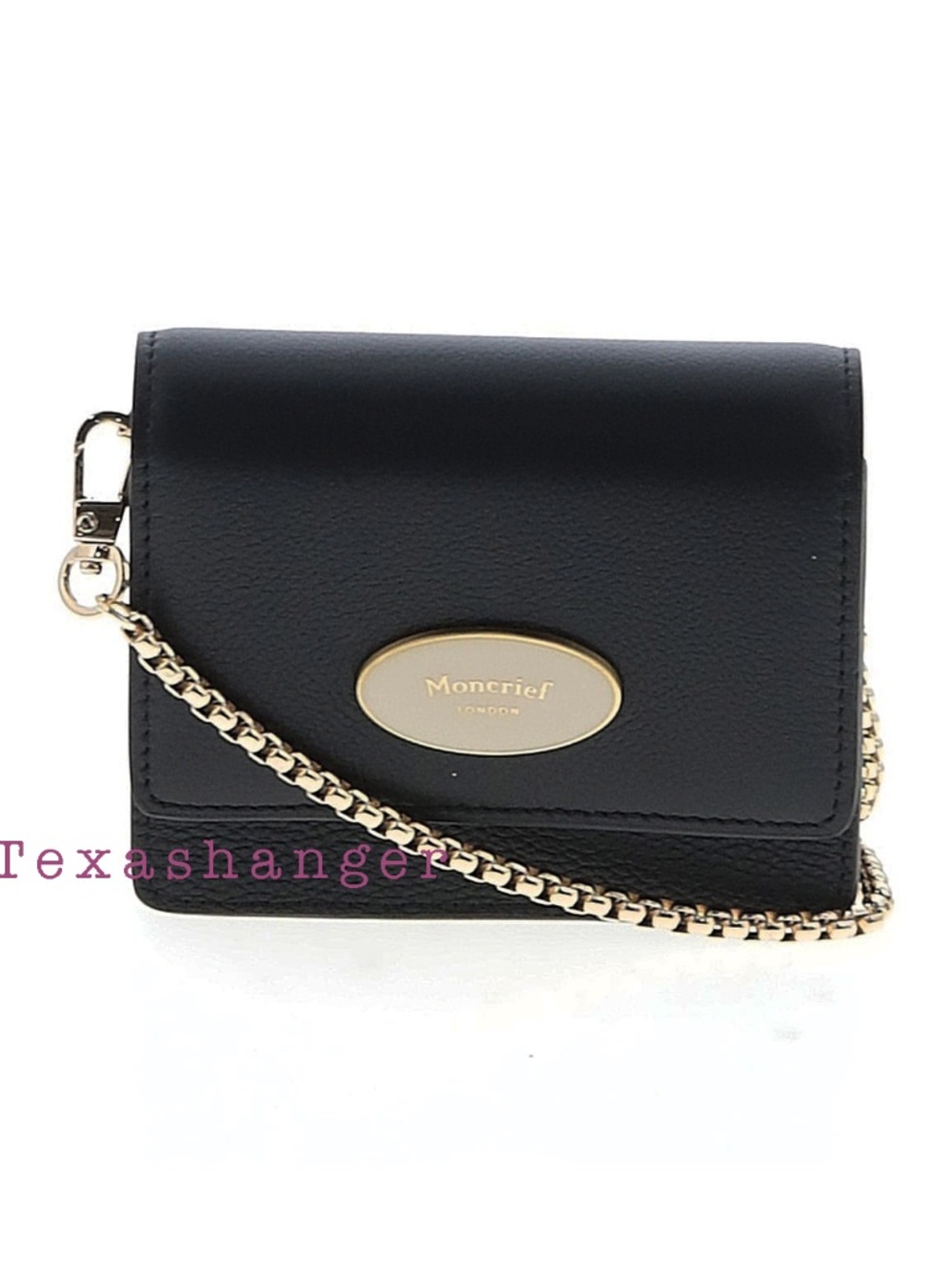 NWT Moncrief London Sloane Crossbody Coin Bag Black